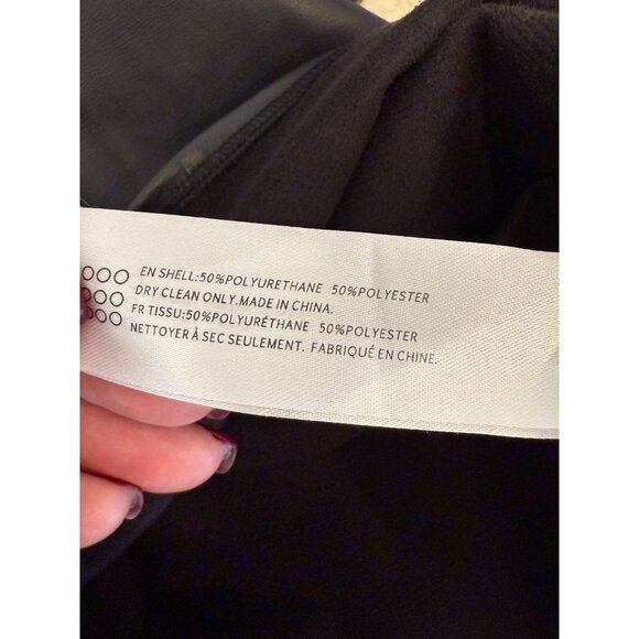 En Saison Black Faux Leather Mini Dress - Size L - Picture 8 of 8